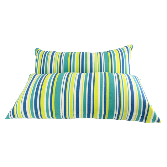 Turquoise Stripe Outdoor Pillows